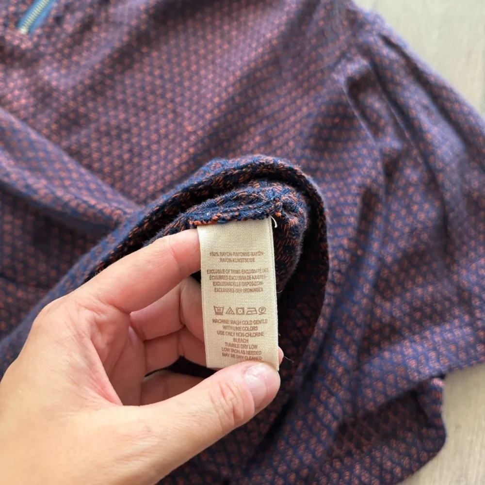 Free‎ People Autumn Rust & Navy Knit Sweater Dresss